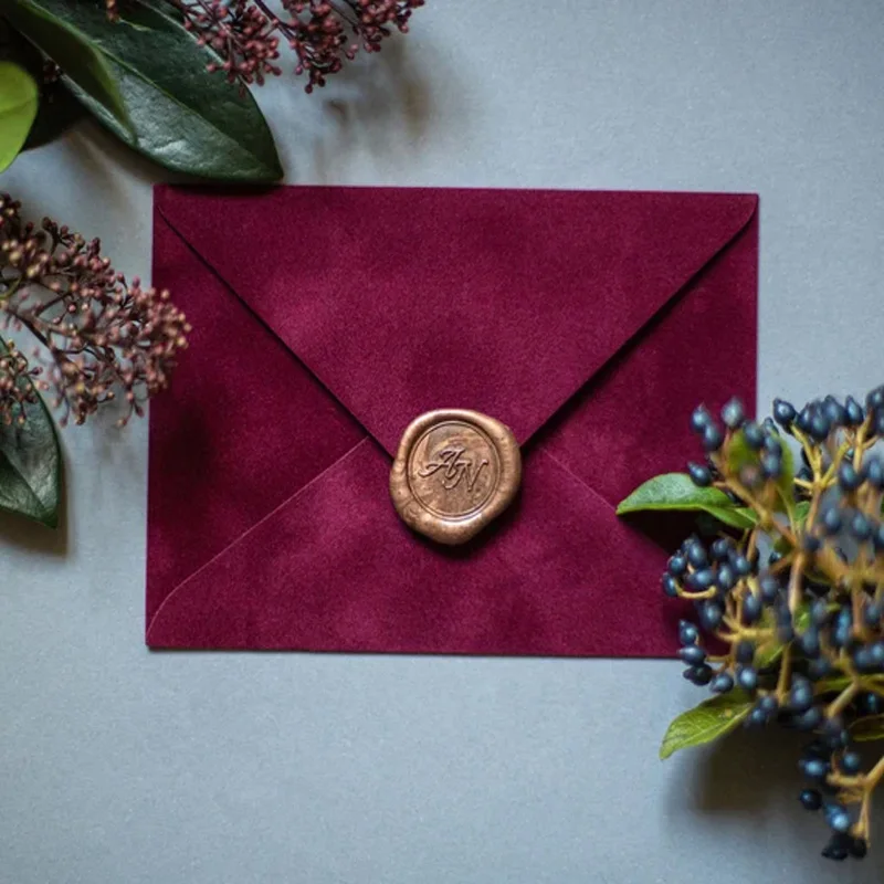 Multi Color Custom Velvet Envelopes Custom Envelopes for Wedding Invitations
