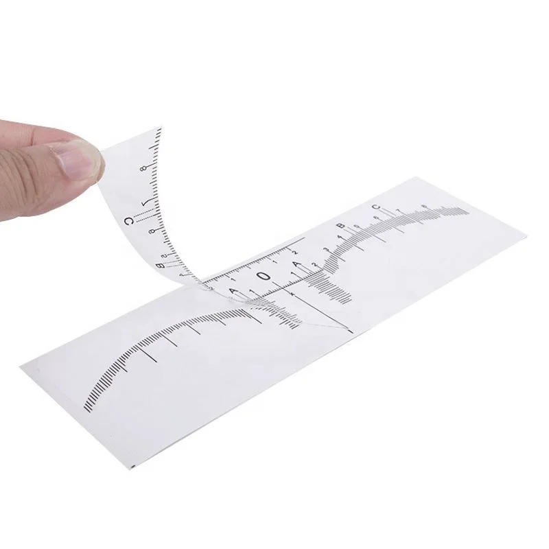 Private Label  Available Disposable Eyebrow Microblading Ruler/Sticker, Eyebrow Meansurement Shaping Microblading Tools Ruler