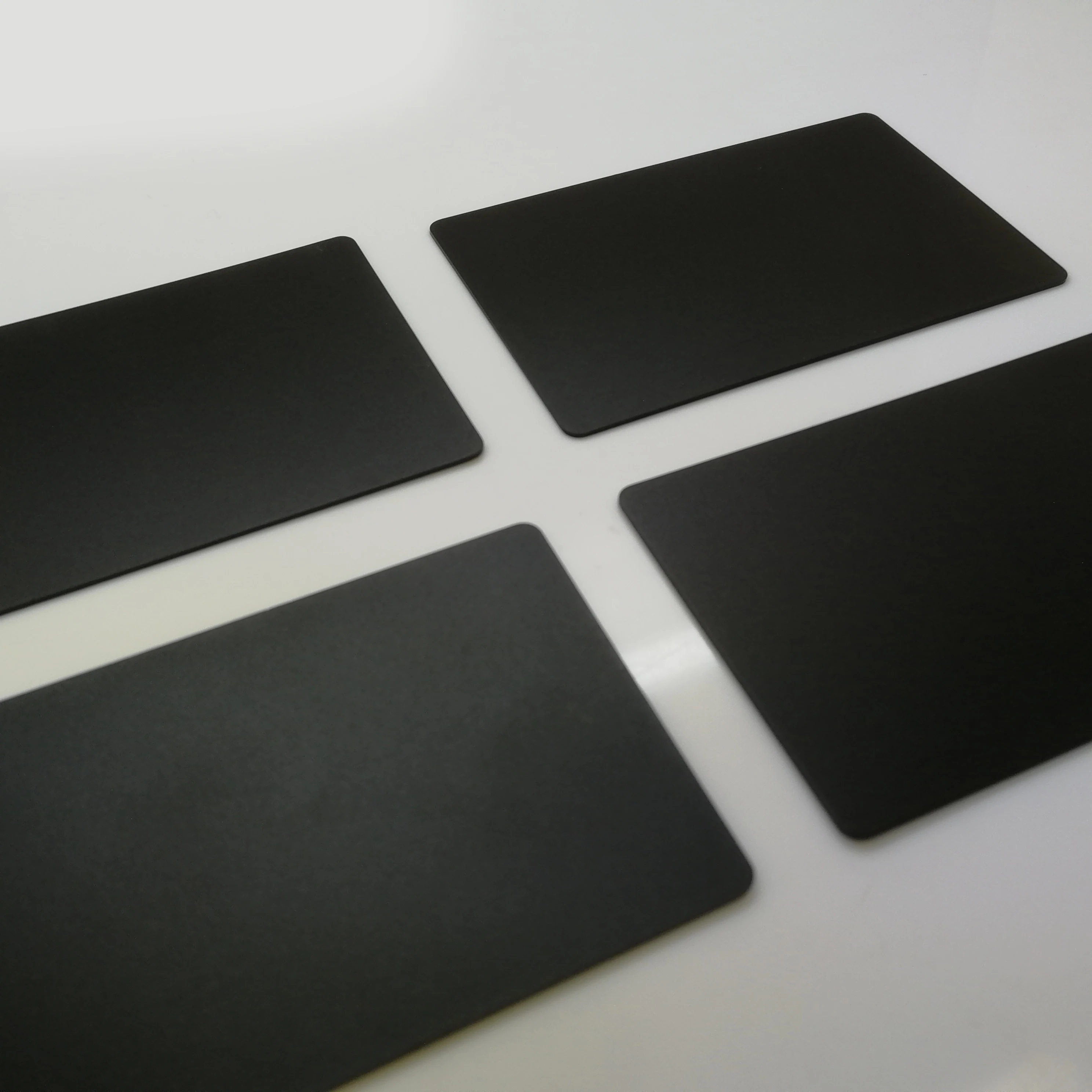 
Black blank matte or glossy aluminum metal business card anodized sandblasting cards for DIY design 