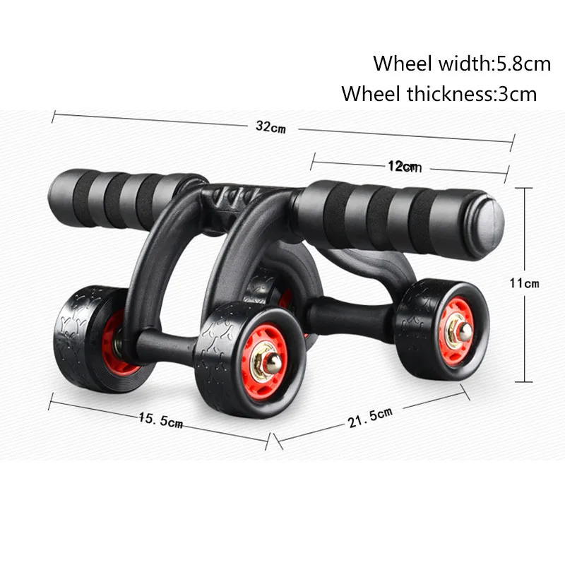 Fitness Exerciser Abdominal Abs Four Wheel Type ab For Abdominal Fit Exercise Training