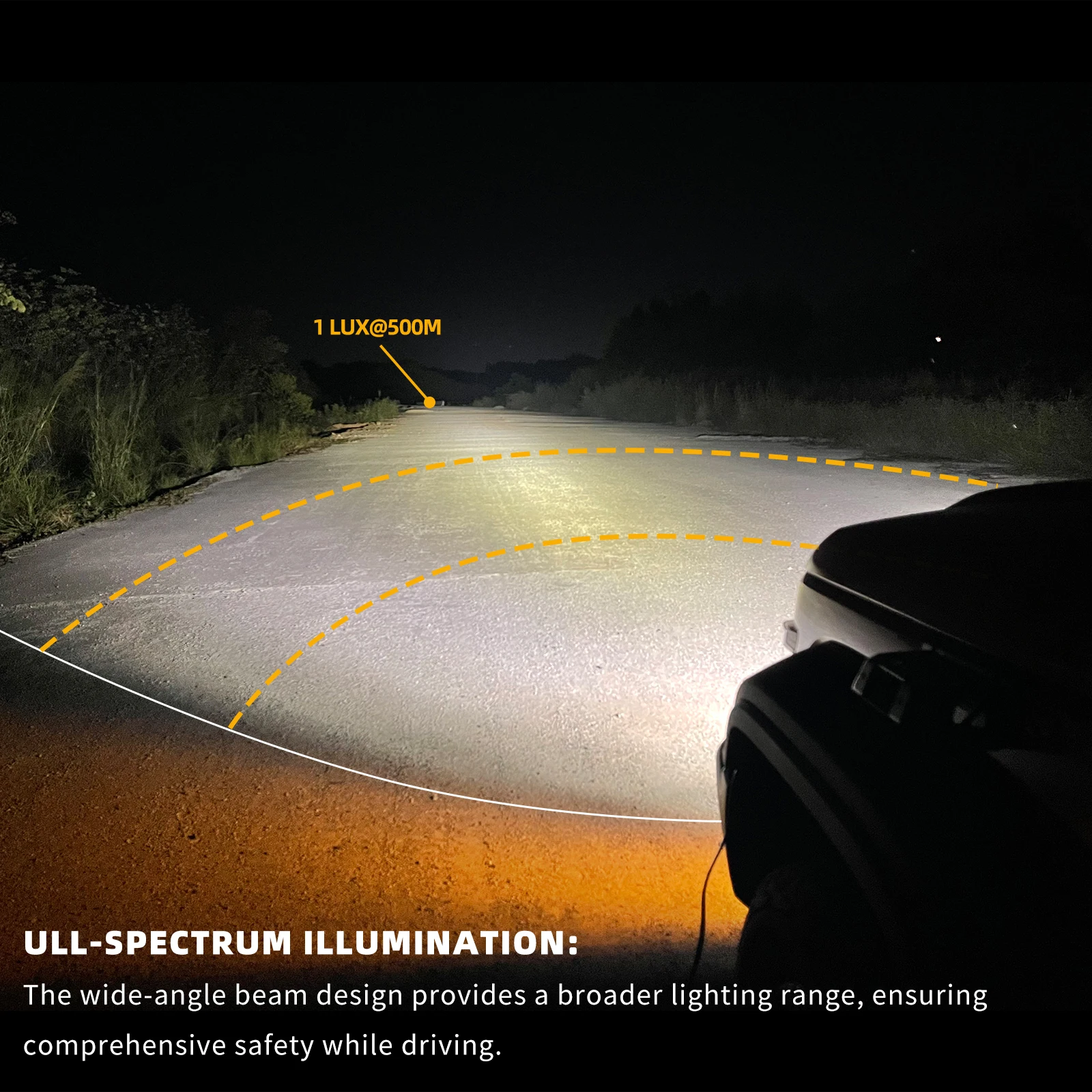 Low moq aluminum alloy IP68 white light 54W truck lamp offroad car led light projector headlight