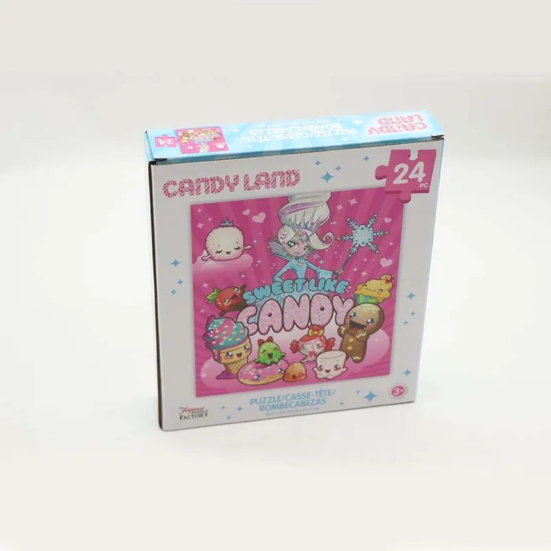 New custom cartoon paper jigsaw puzzle for kids children game educational toddler baby enfant toys with friction inertia cars