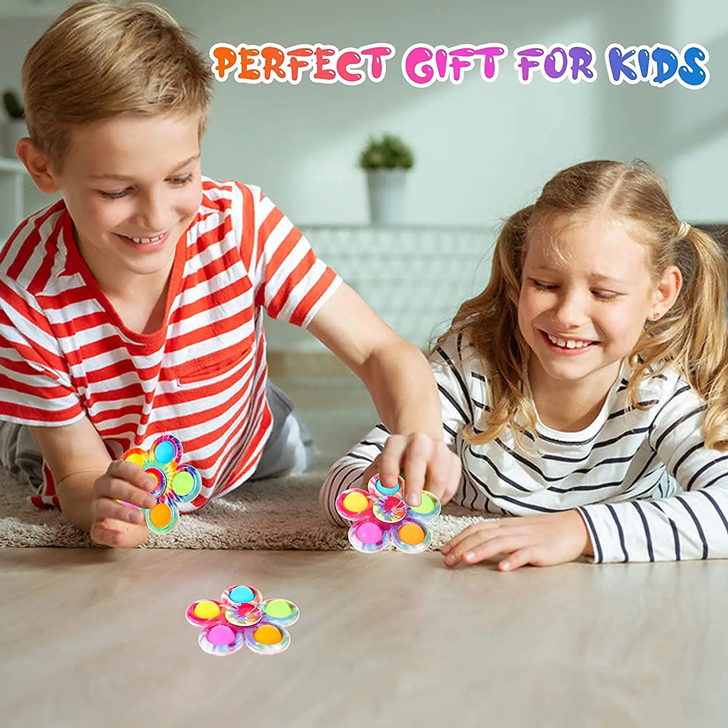 Wholesale Tie Dye Simple Fidget Popper Spinners Pop Fidget Spinner Hand Spinner for ADHD Anxiety Stress Relief
