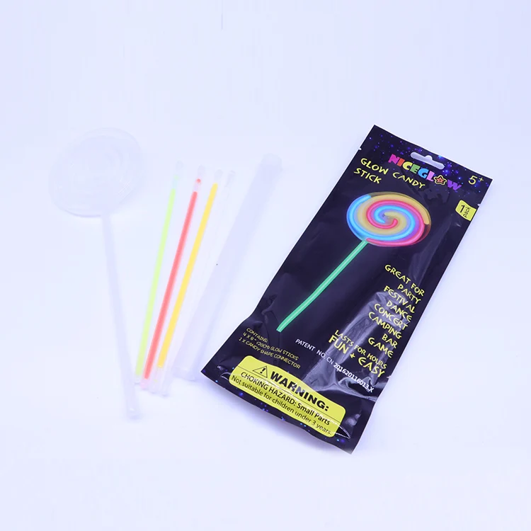
Glow in Dark Stick Lollipop Candy with Kids Toy 