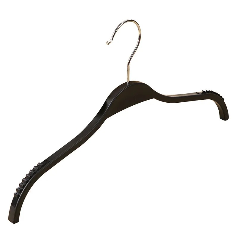 Wholesale Good Quality White Black Ultra Thin Heavy Duty Plastic Adults Clothes Trouser Coat Hangers