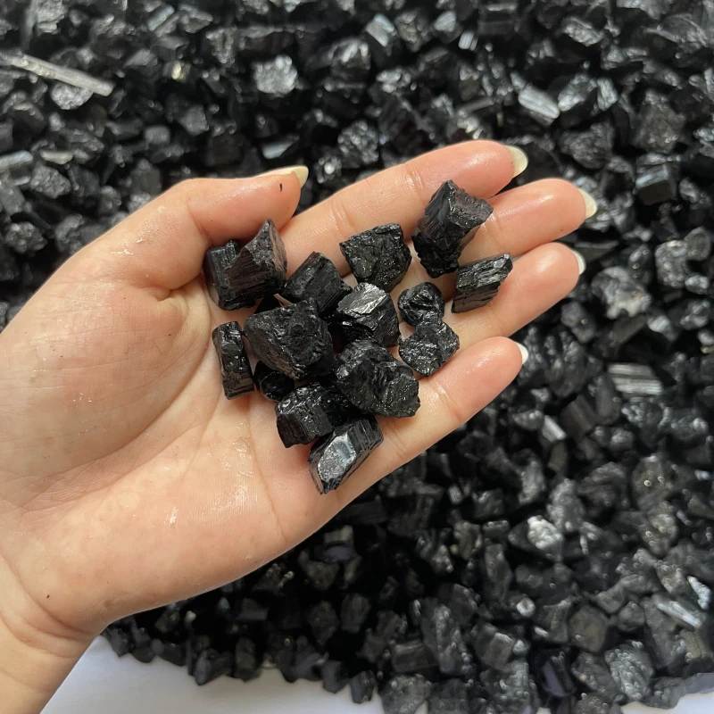 
Natural black obsidian titanium stone mineral meteorites specimens tourmaline 