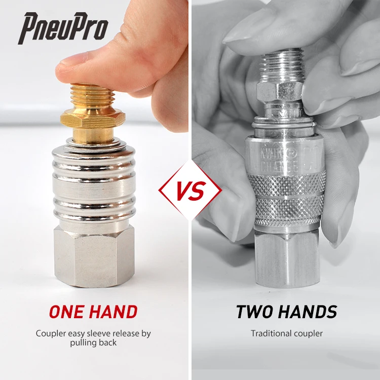 041-2002-00 (G 1/4) Brass fitting 14 compression female quick release air coupling