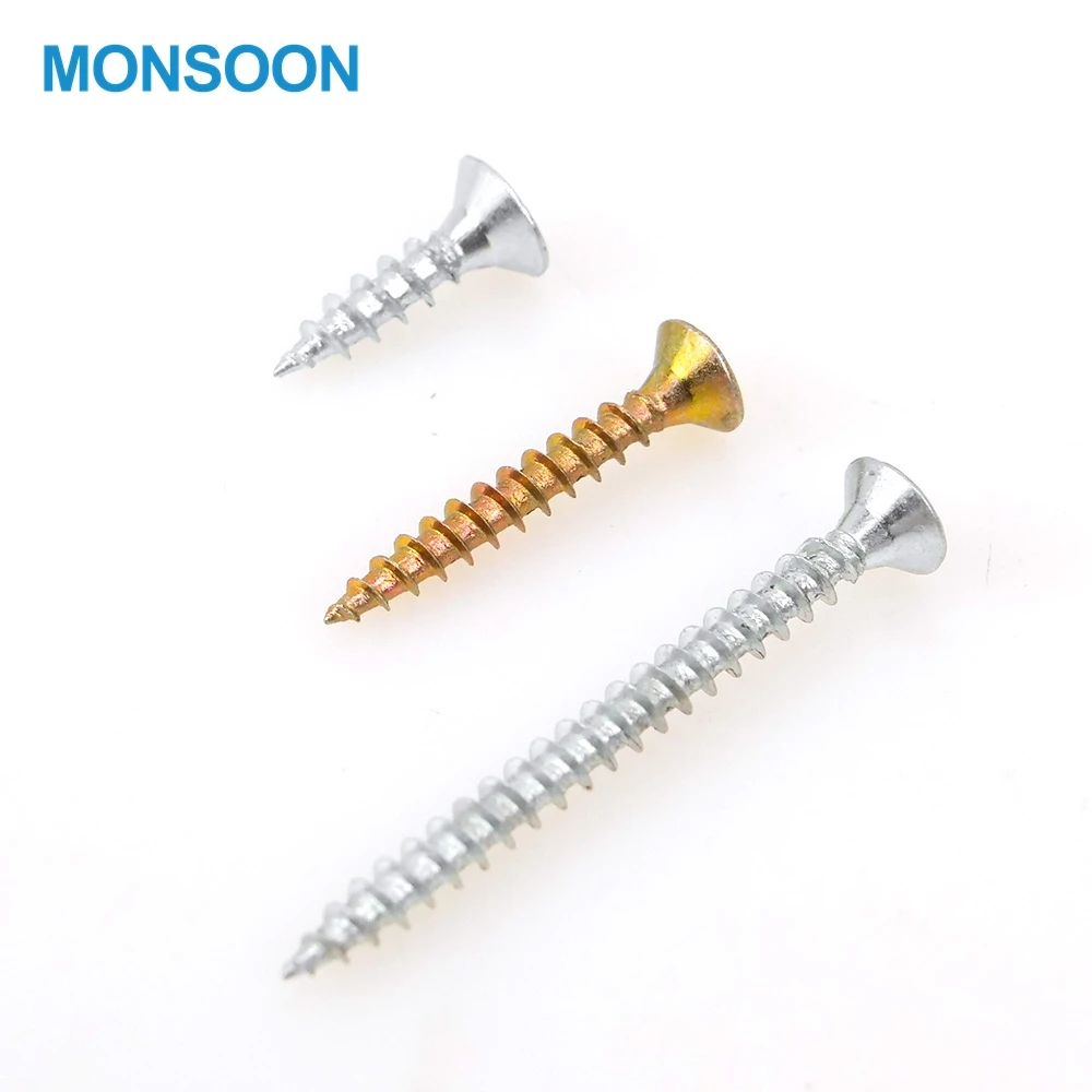China Wholesale Counter Sunk Chipboard Wood Screw Nickel