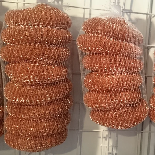 25g*2Pcs wrapper Pure copper wool scrubber kitchen cleaning pot scourer