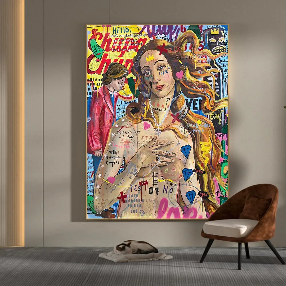 Modern Home Decoration Print Street Art Canvas Paintings Naked Women Poster Pop Art Graffiti