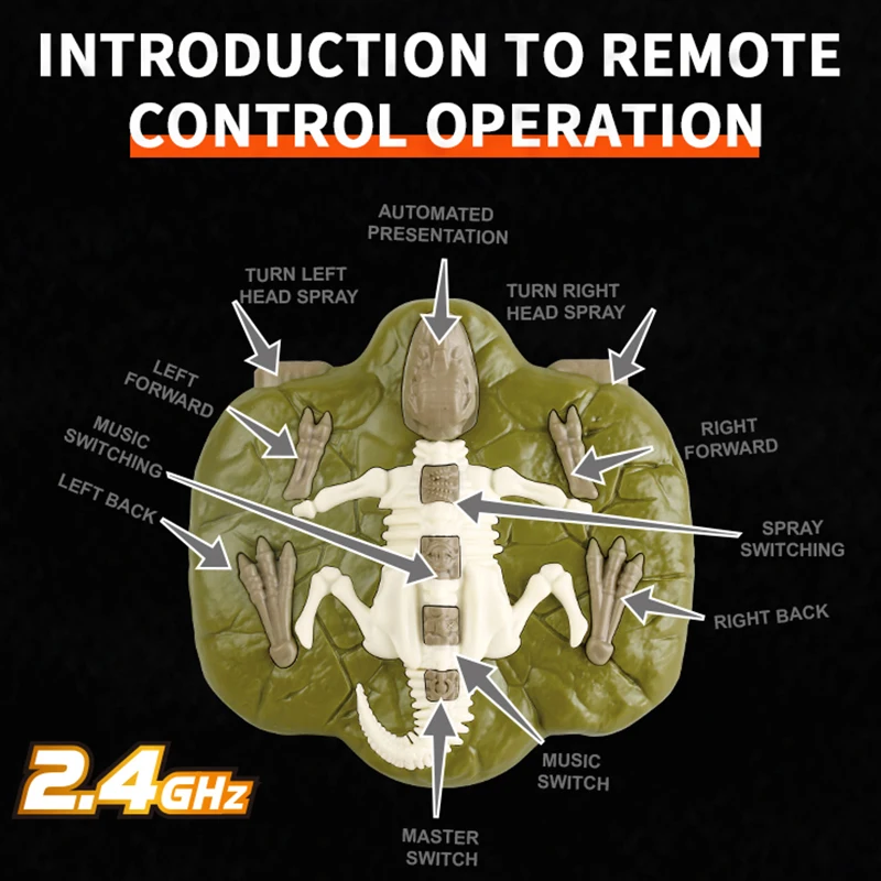 Kids Education Gift 2.4G Intelligent Remote Control Walking Dancing Tail Wags RC Dinosaur Toy With Light&Music