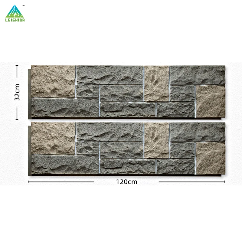 Brick and stone shape Artificial PU Stone Exterior Wall Panel for Decorative Indoor or Outdoor Use