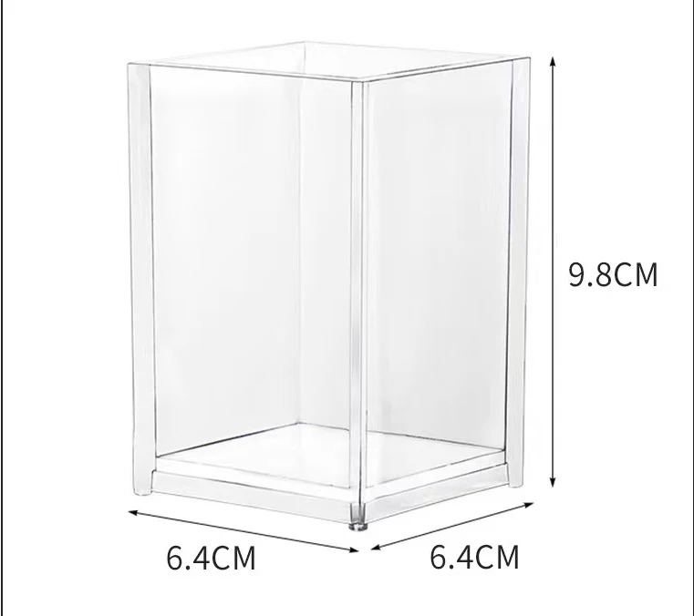 Clear Acrylic Pencil Pen Holder Cup Desk Accessories Makeup Storage Organizer Modern Desktop Stationery for Office School Home