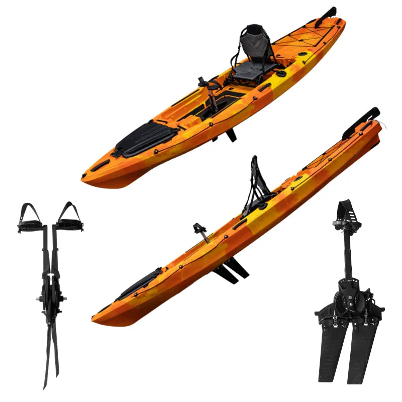 Newest Flipper System fishing pedal kayak Sit on top single with customized for women men