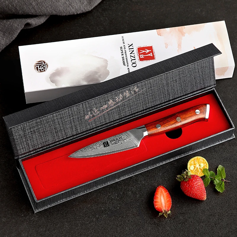 
3.5 inch Damascus steel kitchen paring knife 