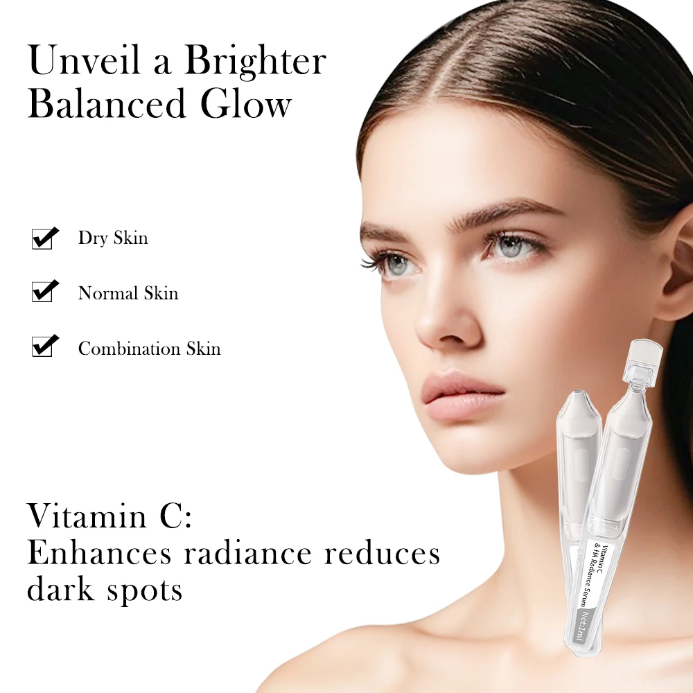 Vitamin C Hyaluronic Acid Willow Bark Extract Brightening Hydrating Soothing Facial Serum Krone OEM/ODM