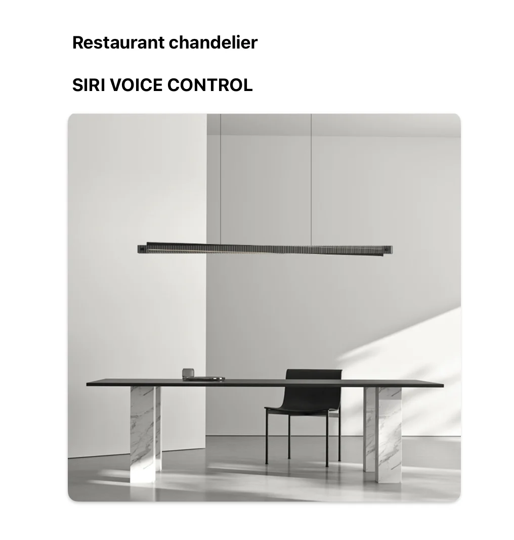 Smart Home Restaurant Chandelier with Siri Voice Control HomeKit System & Matter Certification Standard