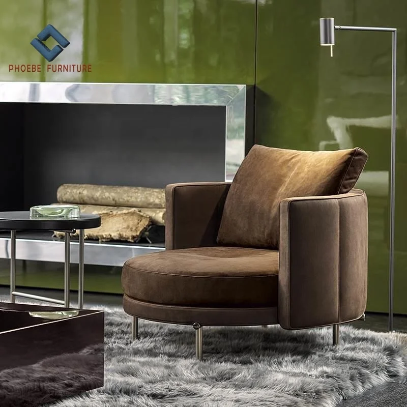 Modern living room small round lounge chairs sofa luxury design armchairs
