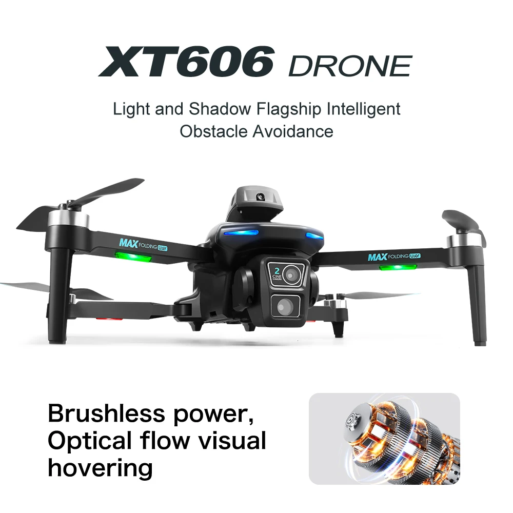 WIFI transmission aerial photography folding aerial brushless dual lens drone camera 6k hd high quality 6k drone