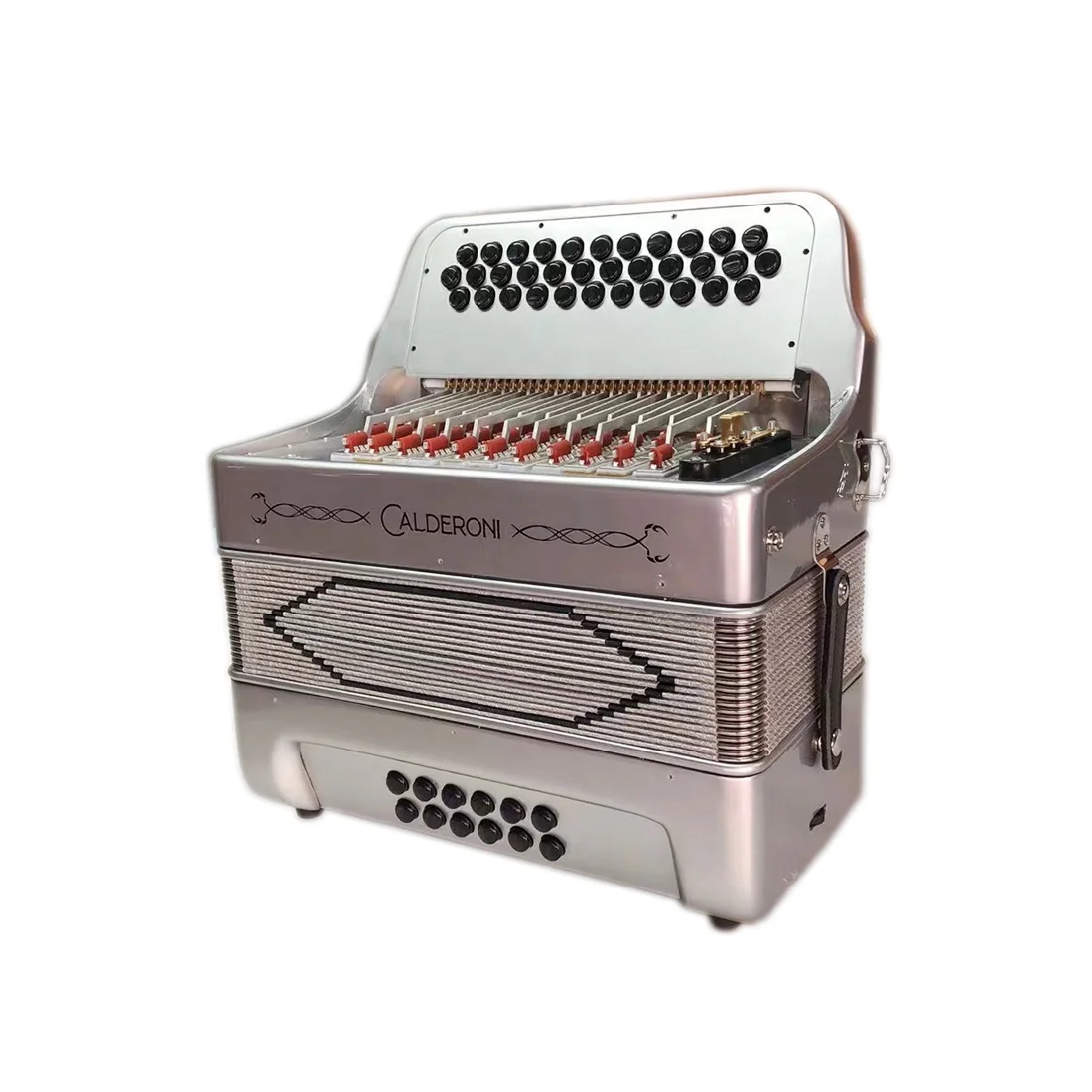 Seasound Factory 34 Buttons 12 Bass 3 Register Silver Student Accordion Accordions Musical JB3412C