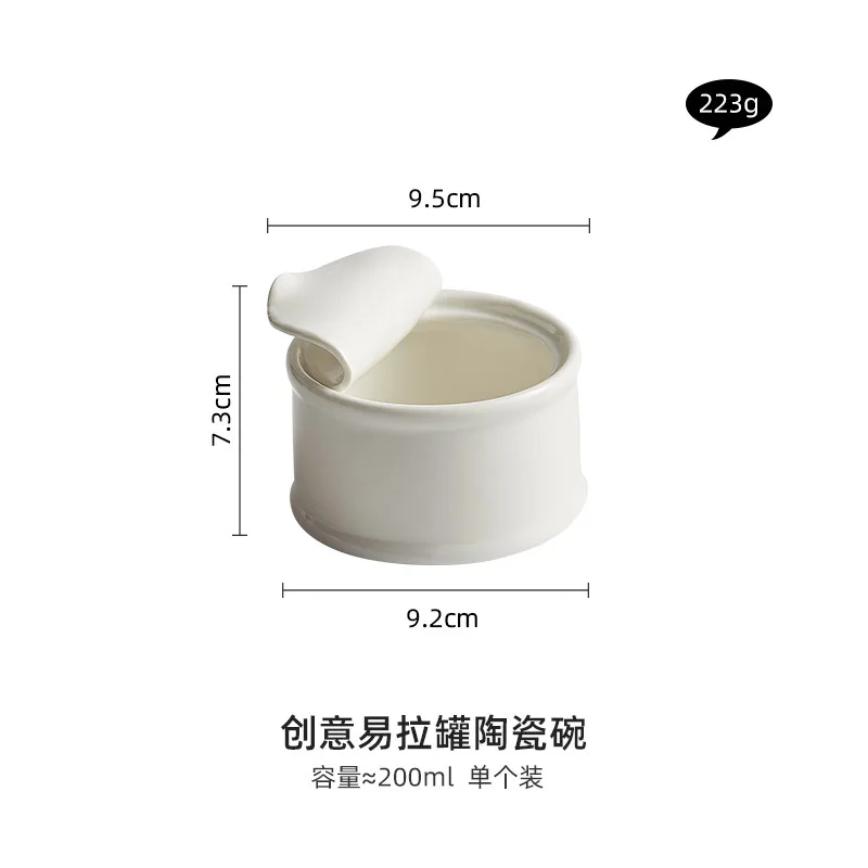 Creative Pop Can Shaped Ceramic Sweet Dessert Soup Bowl Pudding Sauce Egg Stew Baked Bowls Restaurant Dinnerware Set Microwave