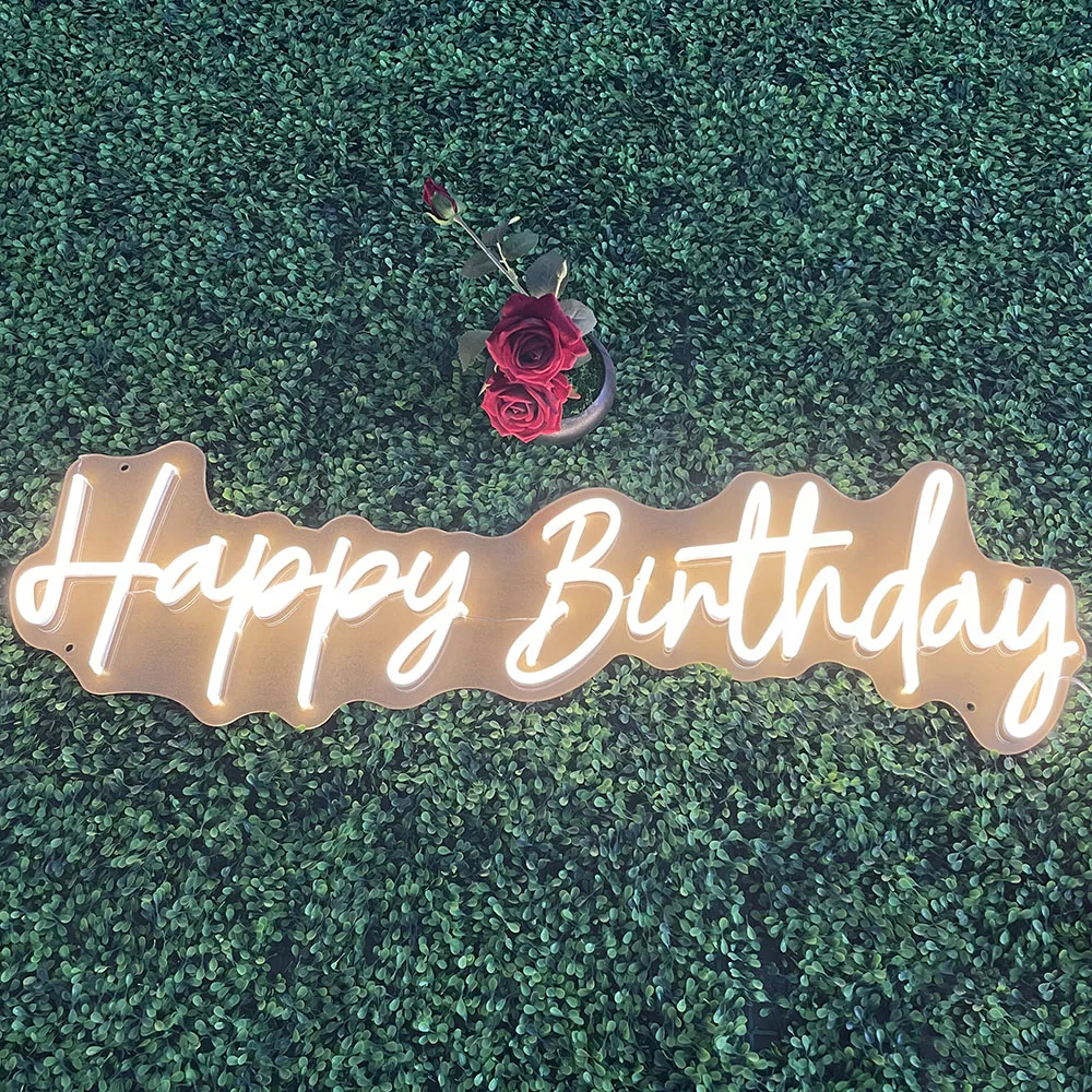 
Dropshipping Shopify Free Shipping Neon Sign Power Supply Happy Birthday Neon Sign China Manufacturer Custom Led Design Light 