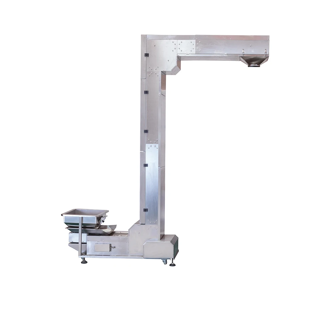 Z type bucket elevator conveyor with hopper Z type bucket conveyor for millet oat flakes peas beans