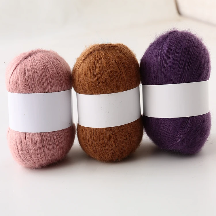 
mohair yarn crochet Skin-friendly baby wool yarn for knitting sweater shawl 