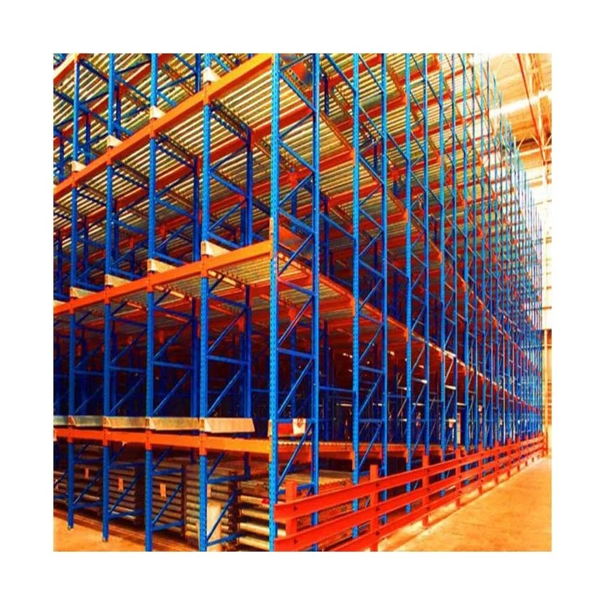 Warehouse carton storage flow gravity pallet roller rack