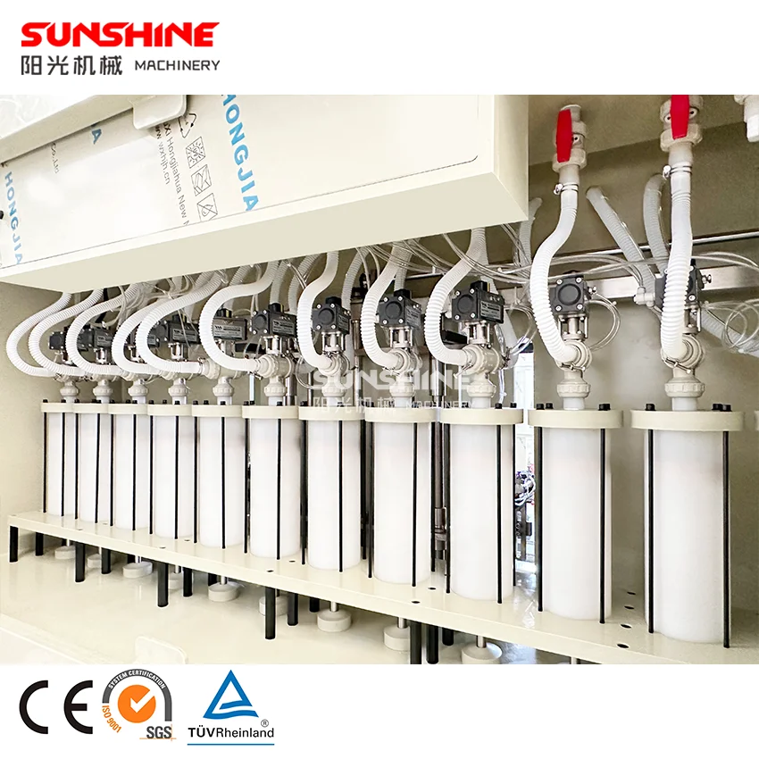 50-5000ml Automatic servo piston PP anti-corrosion viscous liquid acid toilet cleaner bottle filling capping machine line