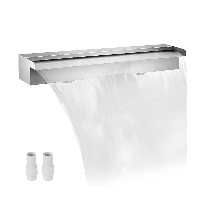 Factory Price RGB DC 12V Cascade Water Descent Outdoor Artificial Garden Outdoor LED Waterfalls Light