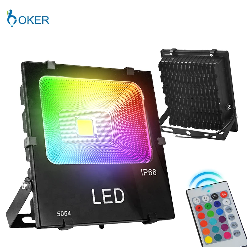Outdoor Light 50 Watt Floodlights Reflector Smart Control RGB Spotlights Led Flood Lights For Yards