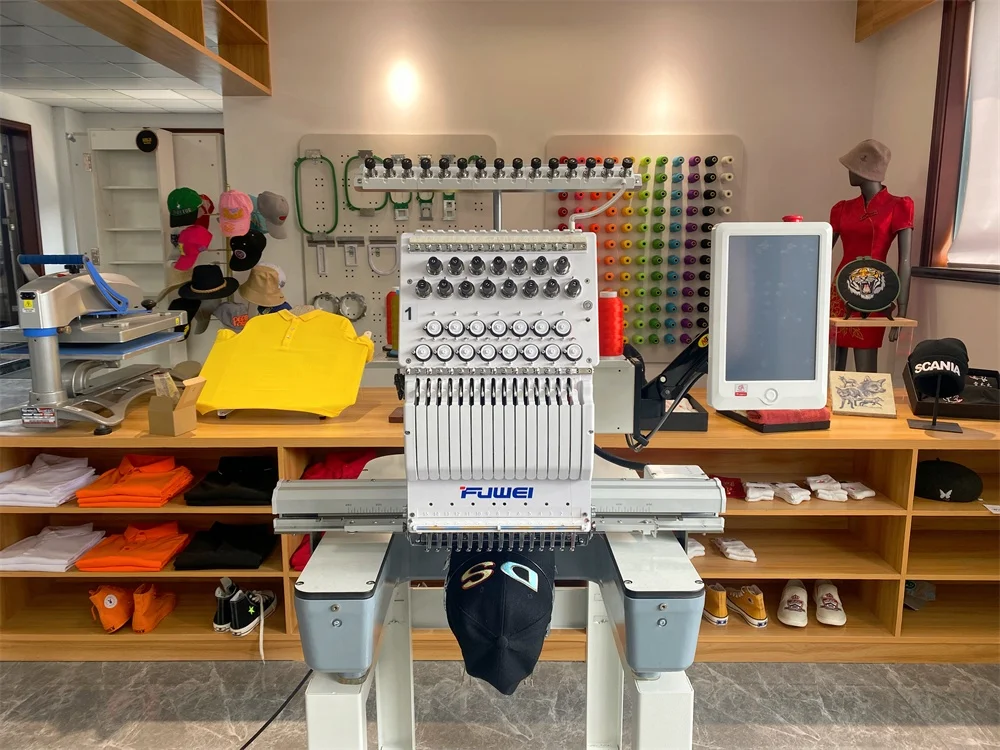 Машина для вышивки FUWEI одноголовочная промышленная компьютеризированная вышивальная машина