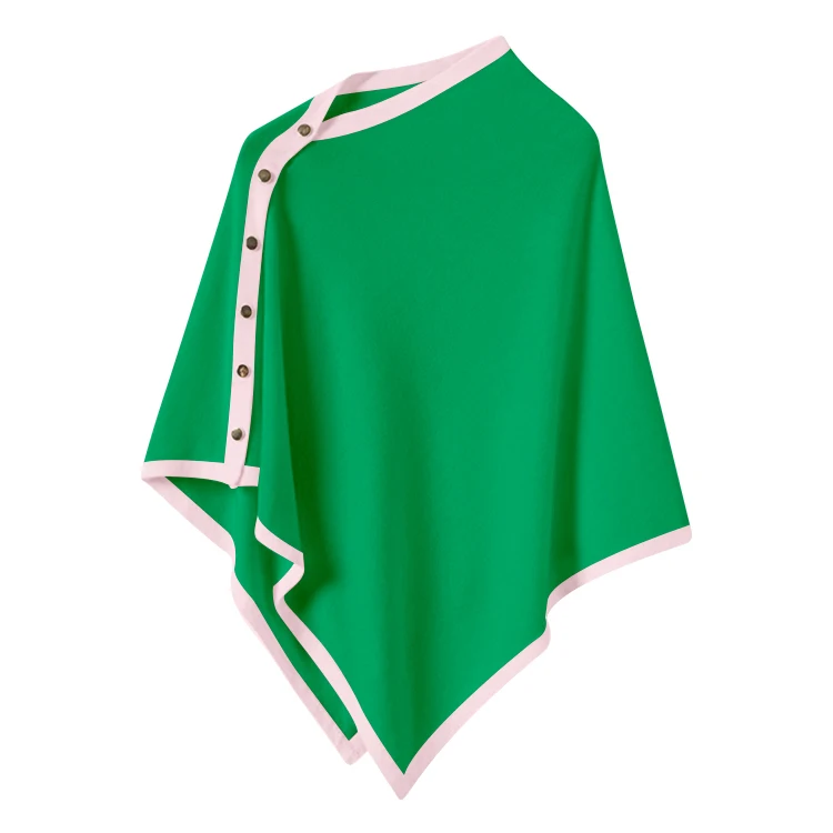 Women Custom Made Sorority Shawl Greek Breathable Embroidered Pink Green Printed Fraternity Sweater Poncho