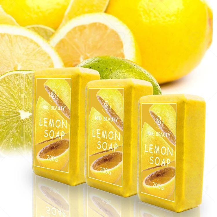 Custom Solid Fragrance Beauty Antibacterial Lemon Soap for Glowing Skin with Logo