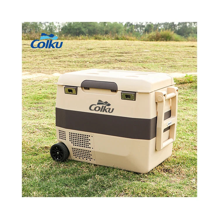 New Design 40L Portable Coolers 12V 24V Camp Fridge Car Frigo Refrigerator with Battery
