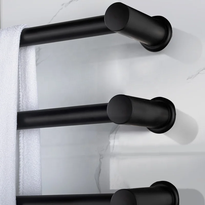 TARRIOU Black Electric Heated Towel Warmer  With Switch