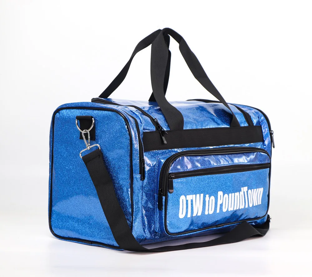 Wholesale Glitter Spinnanight Duffel Bag Custom Ladies Spend The Night Bling Bag Large Sneaky Link Bags Custom Logo Women 2022