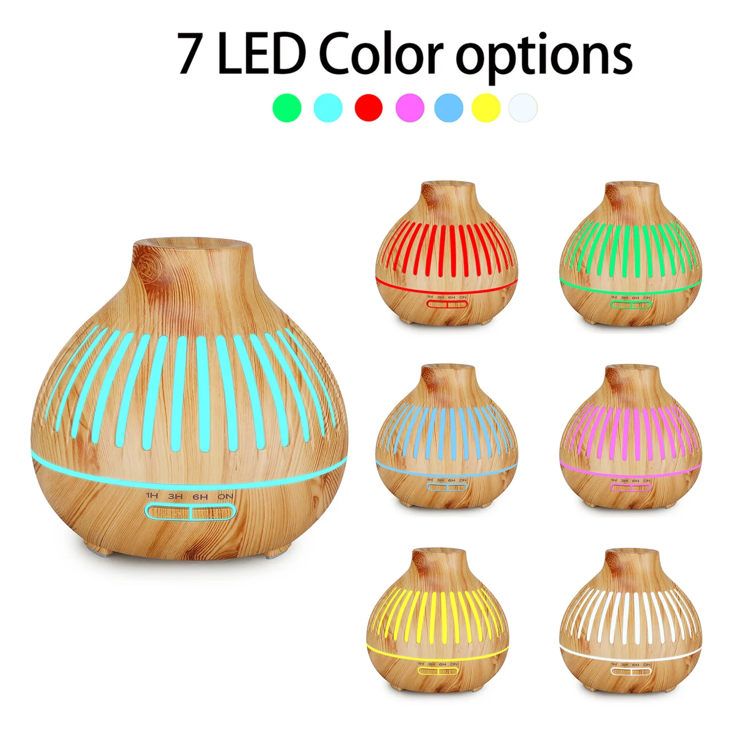 
Popular Wholesale Wireless Wifi Aroma Diffuser Ultrasonic Humidifier Mist Maker 400ml Wood Essential Oil Diffuser Charm 