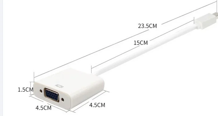 Mini DP Display Port male to VGA female Adapter Mini DP to VGA Converter for MacBook Pro Surface Pro Monitor