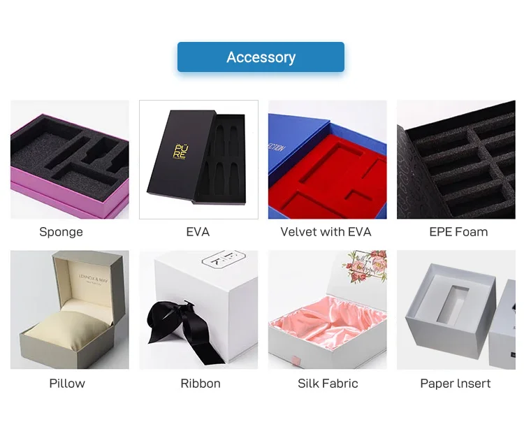 OEM/ODM Flannel Packaging Jewelry Ring Bracelet Necklace Gift Flip Cover Box with Cotton Filler