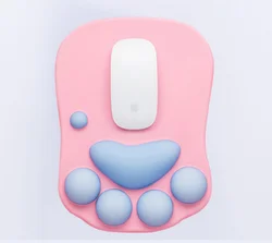 Профессиональный 3D коврик для мыши SJ220820 с логотипом на заказ кошачьи лапы резиновый запястья силиконовым принтом настольной