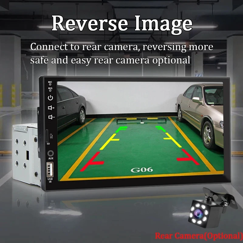 7inch Car Radio 1 Din Carplay Android Auto Multimedia Player HD Touch Screen FM AUX Input Bluetooth MirrorLink Universal