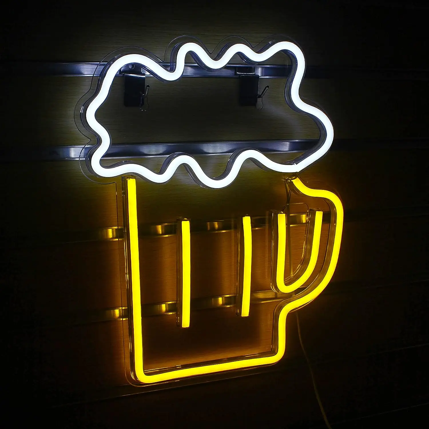 Weicao Beer Neon Sign Dimmable USB 5V Led Neon Lights Bar Neon Light for Club Beach Store Decor Man Cave Party