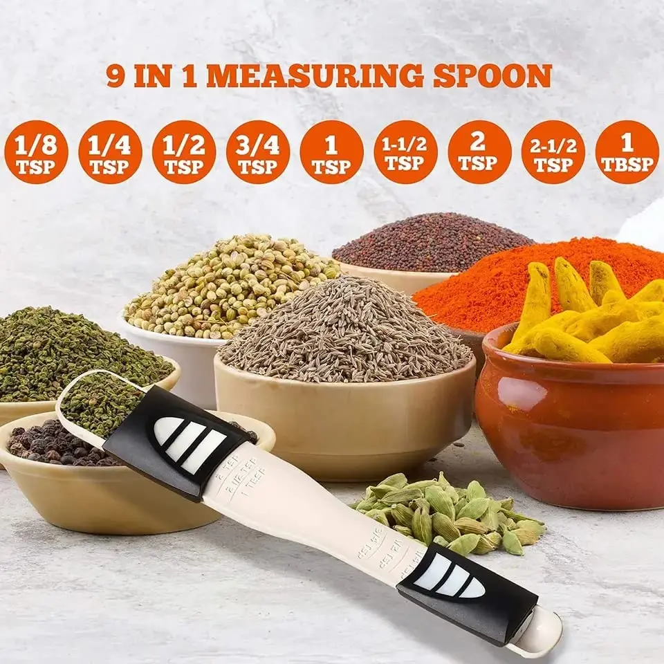 Double Ends Scale Multi-Stalls Adjustable Measuring Spoon scoop for Baking Cooking Coffee Bean Sugar Salt Powder