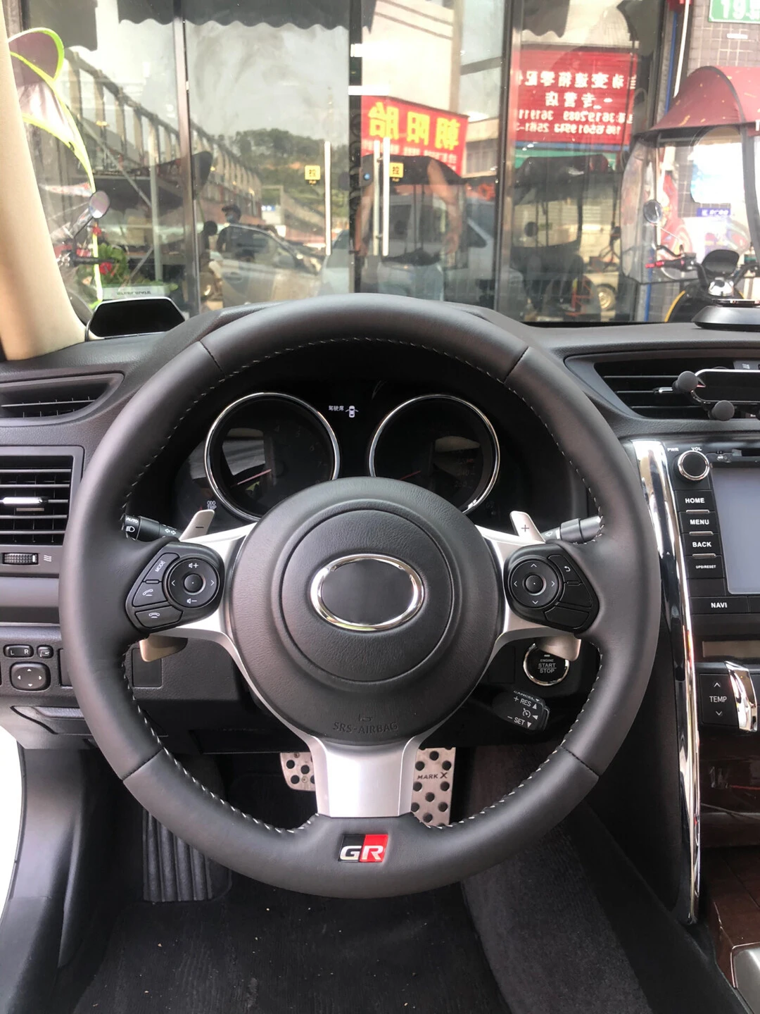 Upgrade GR Sport Leather Steering Wheel for Toyota GR86 Yaris GR 86 Subaru BRZ Mark X Reiz Crown Alphard Corolla Prius Vellfire