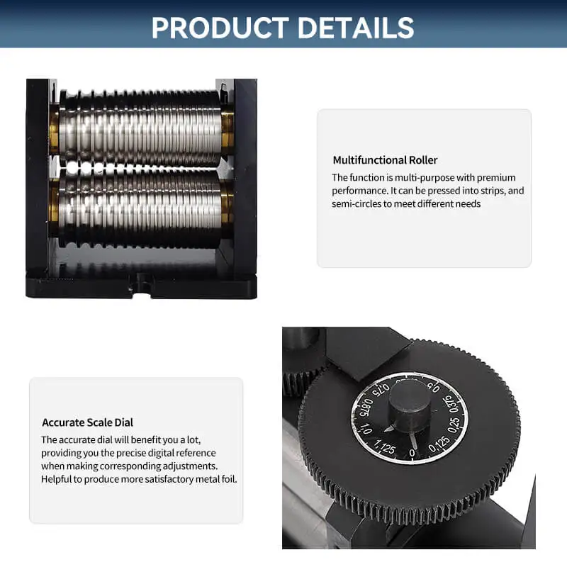 HH-130 Manual Wire Forming Machine 130MM Heavy Duty Jewelry Gold Silver Wire Rollers Rolling Mill Machine Jewellery Machinery