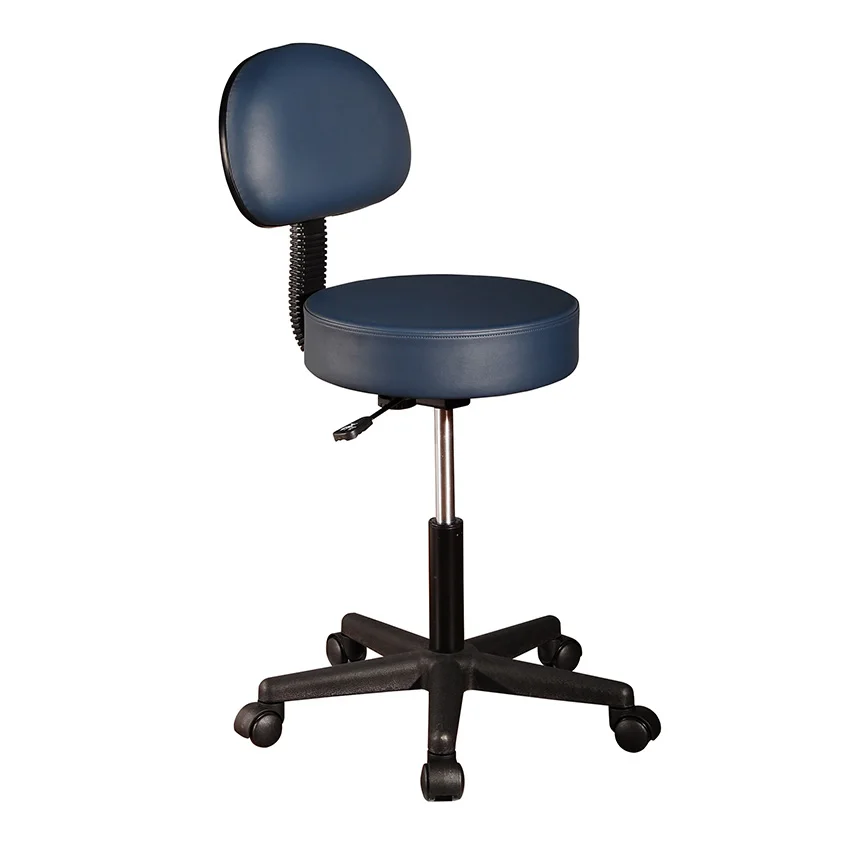 Cheap Price Manufacture Professional Pneumatic Rotation Rolling Round Swivel Tattoo Stool Massage Stool with Backrest and Wheels