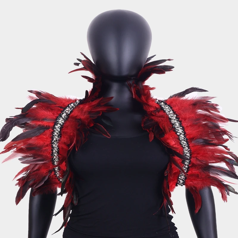Women Feather Adjust Shoulder Wing Role Play lingerie Halloween Festival Gifts Feather Shoulder Nature Wings Burning Man