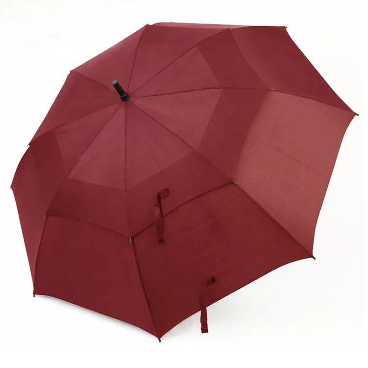 Wholesale 54/62/68 Inch Automatic Open Extra Large Oversize Double Canopy Vented Windproof Waterproof Golf Umbrellas